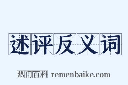 述评反义词是什么意思的图片